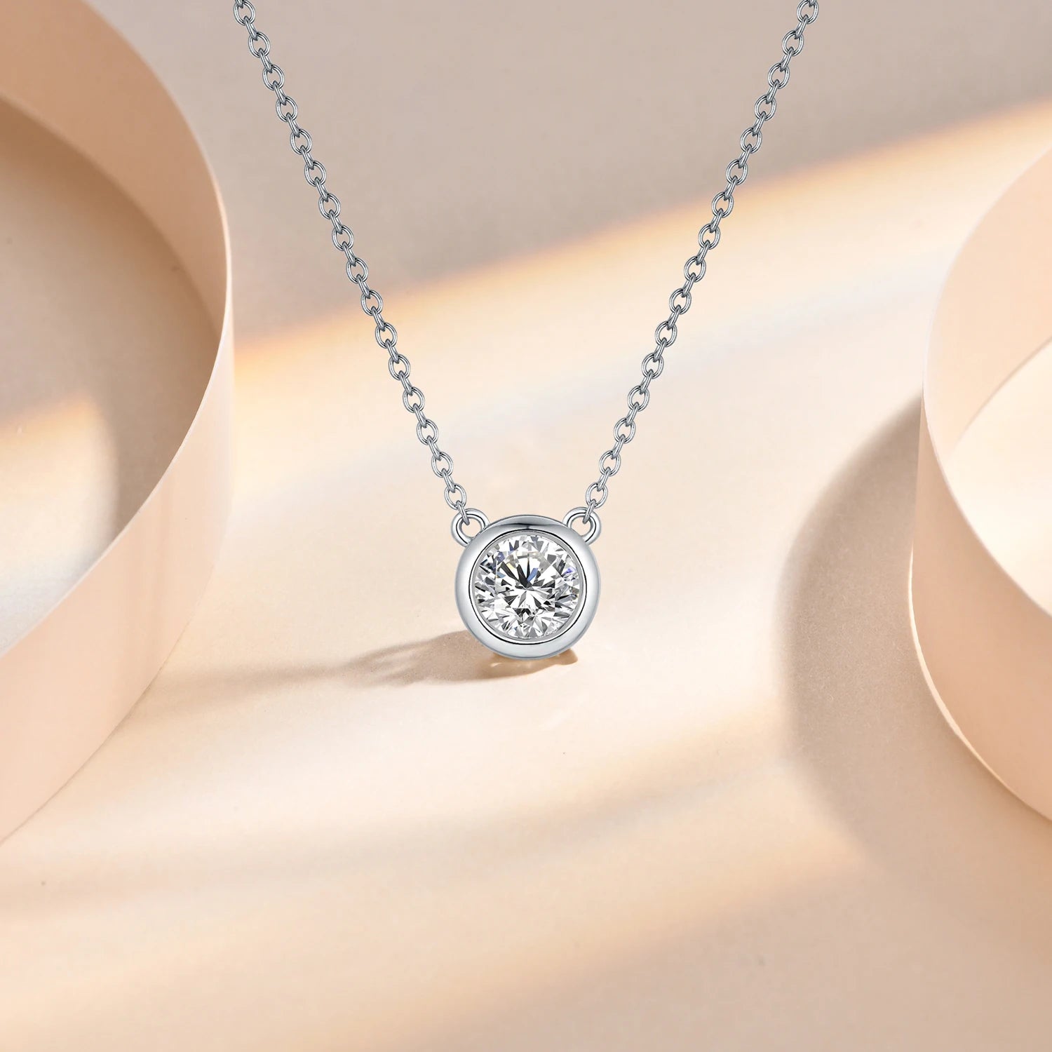 Sparkling Moissanite Pendant Necklace